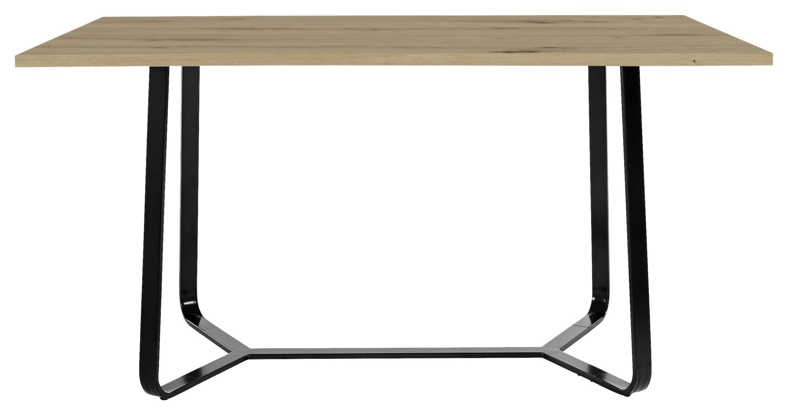 Tisch TALEA Eiche Nachbildung schwarz pulverbeschichtet B/H/T: ca. 140x76x90 cm TALEA - Eiche/schwarz (140,00/76,00/90,00cm) - byLIVING