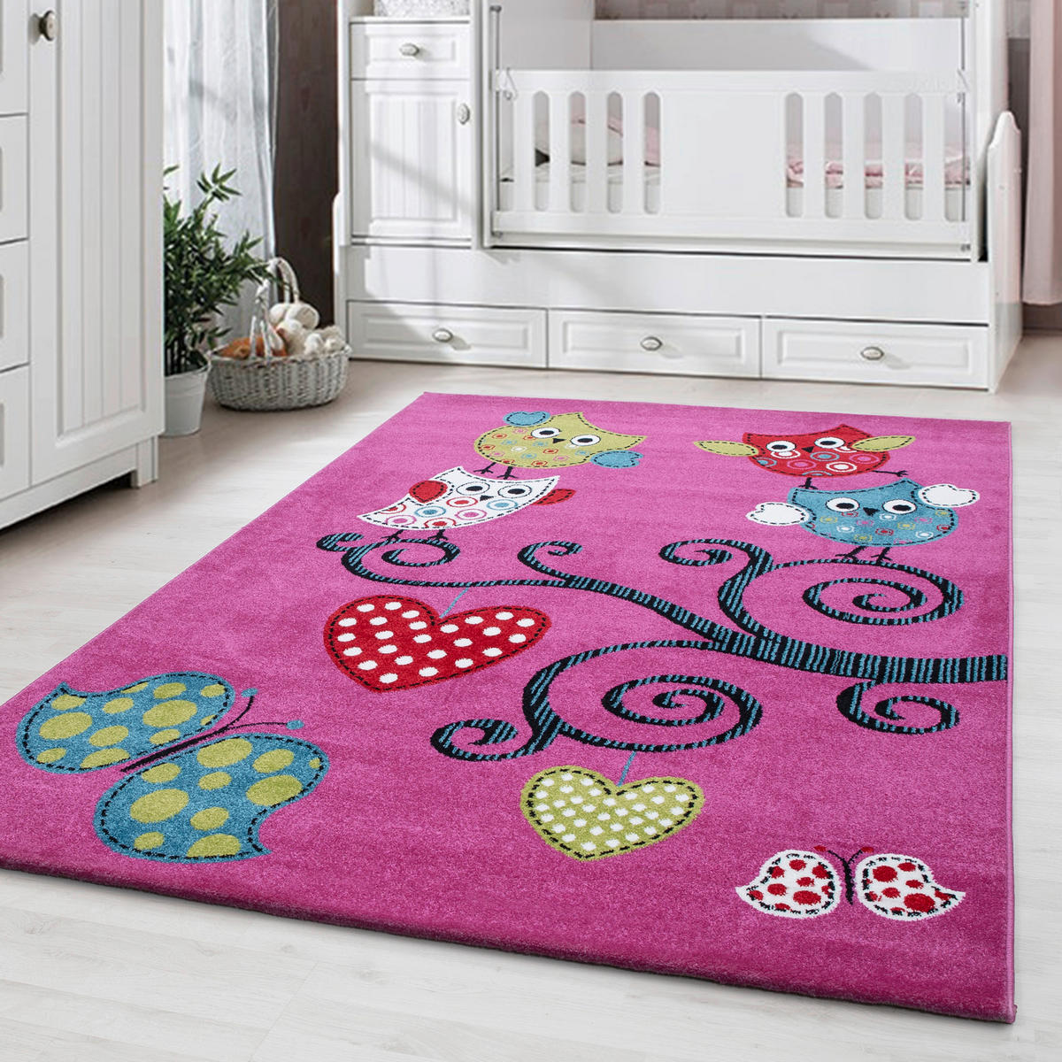 Ayyildiz Teppich KIDS violett B/L: ca. 140x200 cm KIDS - violett (140,00/200,00cm) - Ayyildiz