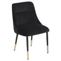 Stuhl schwarz Polyester Esszimmerstuhl - schwarz - Wohnling