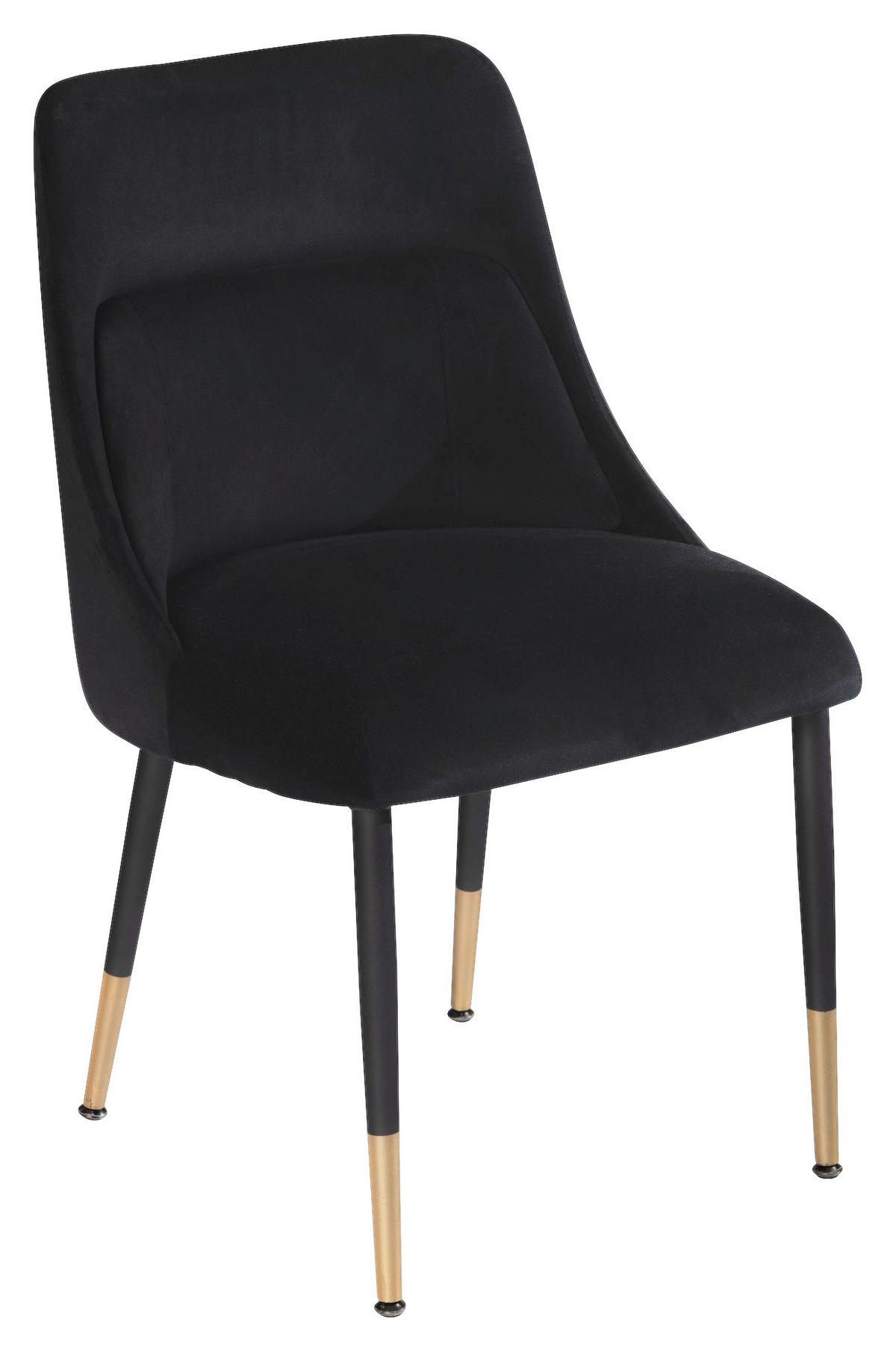 Stuhl schwarz Polyester Esszimmerstuhl - schwarz - Wohnling