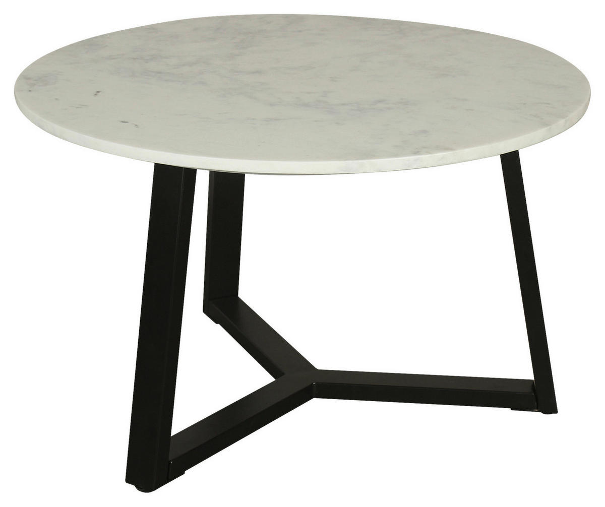 Couchtisch CROSS schwarz weiß H/D: ca. 46x75 cm CROSS - weiß/schwarz (75,00/46,00cm) - byLIVING