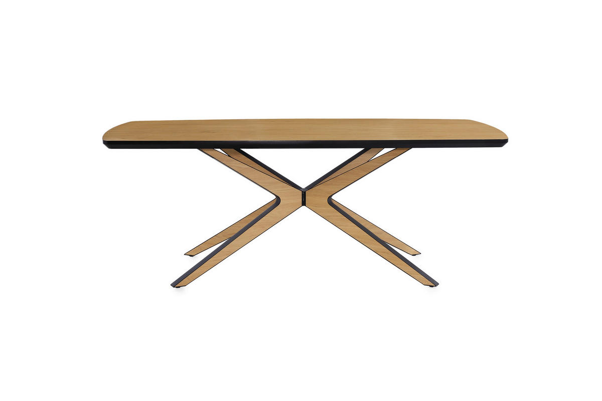 Esstisch  Eiche hell B/H/T: ca. 200x76x100 cm Kaja_Esstisch_6003656 - Eiche/schwarz (200,00/76,00/100,00cm)