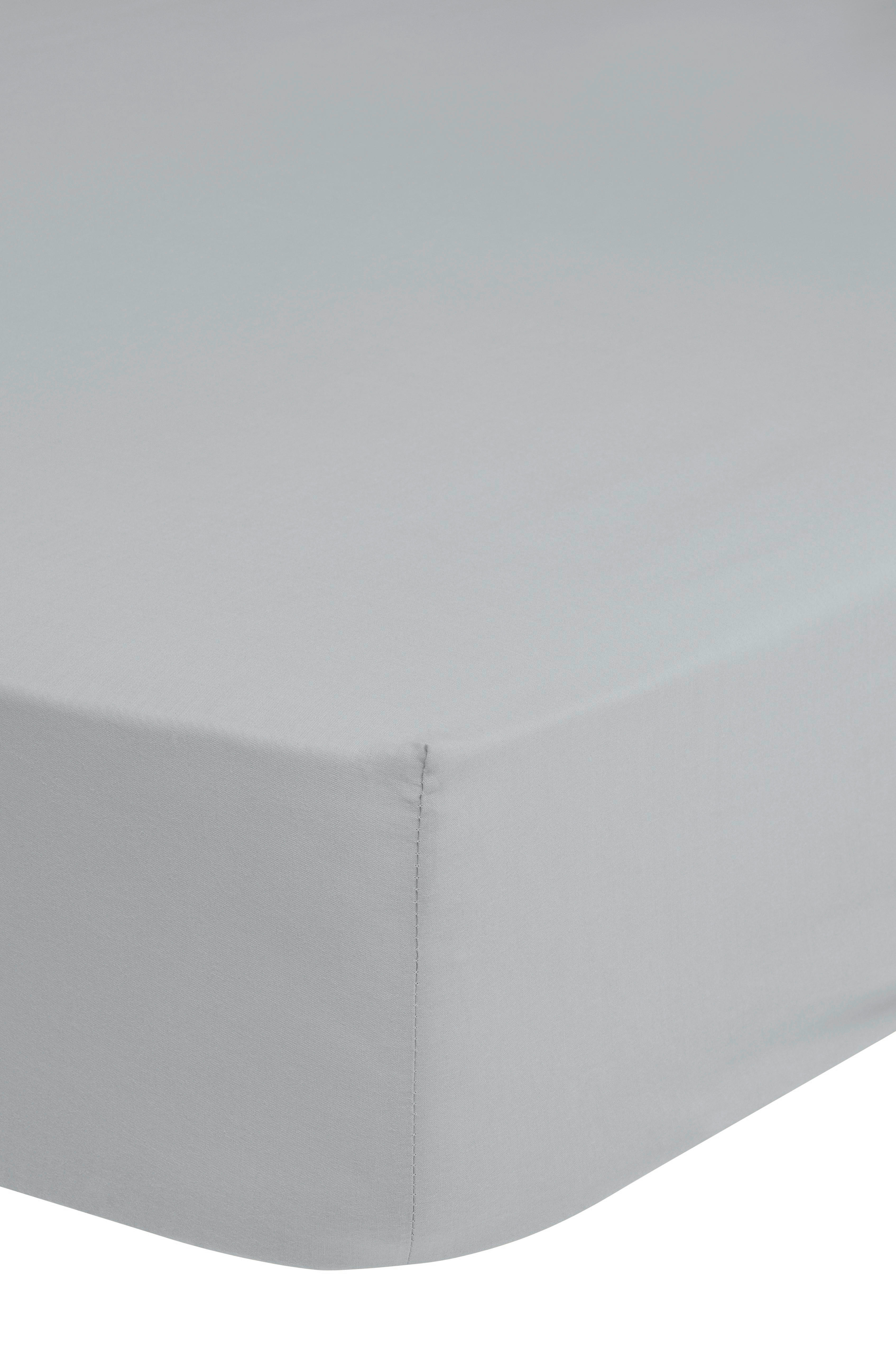 Baumwoll Spannbetttuch Spannbetttuch-Baumwolle 100x200cm - grau (100,00/200,00cm) - Good Morning