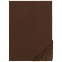 Baumwoll Bettwäsche Boxspring-Spannbetttuch mocca - braun (200,00/150,00/40,00cm) - POCOline