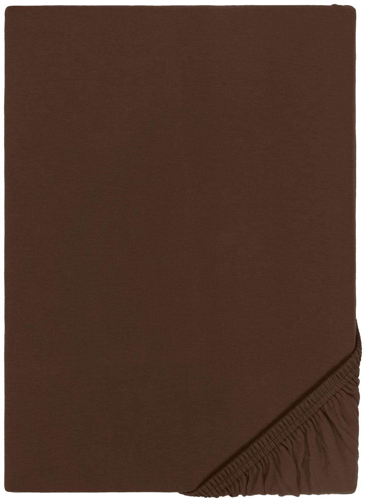 Baumwoll Bettwäsche Boxspring-Spannbetttuch mocca - braun (200,00/150,00/40,00cm) - POCOline