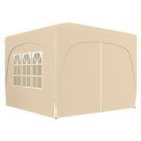 Outsunny Pavillon sand Metall B/H/L: ca. 300x273x300 cm Pavillon - sand (300,00/300,00/273,00cm) - Outsunny