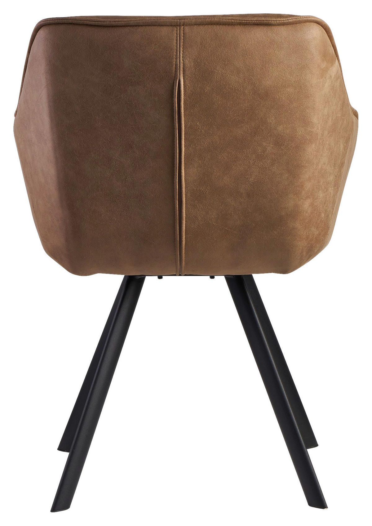 Stuhl braun schwarz Stoff Eisen B/H/T: ca. 60x85x64 cm Esszimmerstuhl - braun/schwarz (60,00/85,00/64,00cm) - Wohnling