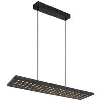 GLOBO LED-Pendelleuchte DOLORES 15770HB mattschwarz schwarz Holz Metall B/H/L: ca. 20x120x80 cm 1.0 Brennstellen DOLORES - schwarz/mattschwarz (80,00/20,00/120,00cm) - GLOBO