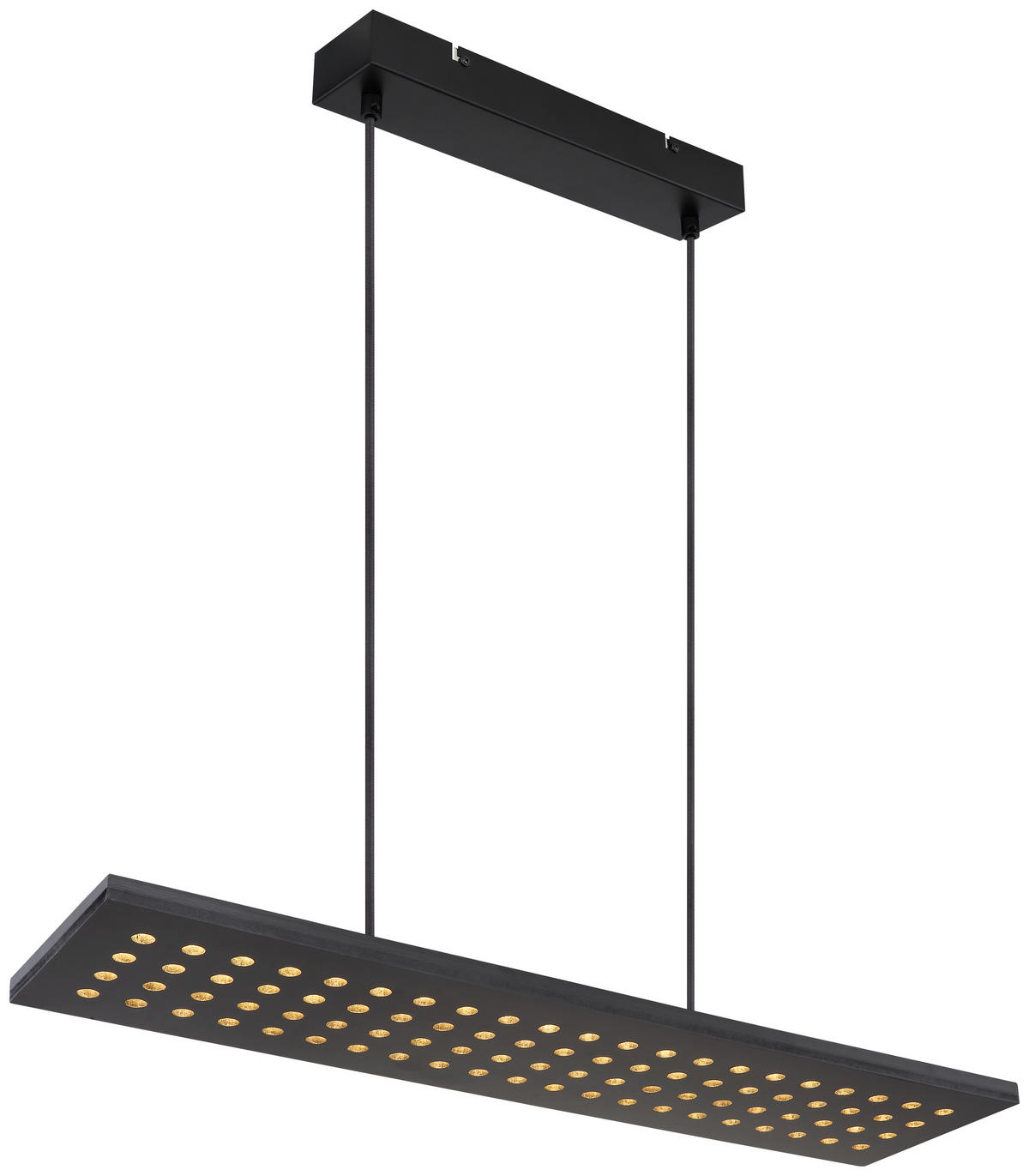 GLOBO LED-Pendelleuchte DOLORES 15770HB mattschwarz schwarz Holz Metall B/H/L: ca. 20x120x80 cm 1.0 Brennstellen DOLORES - schwarz/mattschwarz (80,00/20,00/120,00cm) - GLOBO