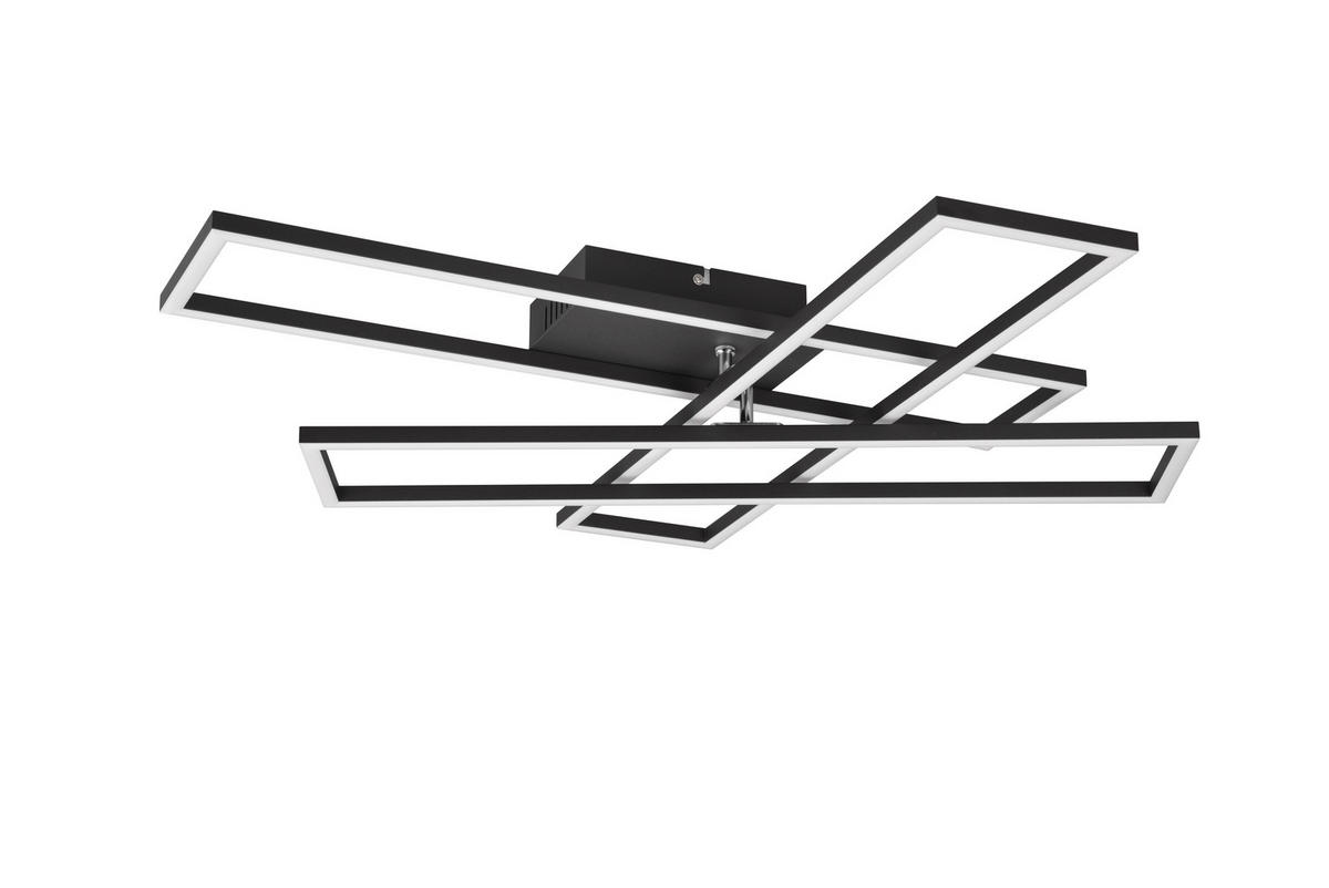 Reality LED-Deckenleuchte R64423132 Corso schwarz Metall B/H/T: ca. 66x10x60 cm 1 Brennstellen Corso - schwarz (66,00/10,00/60,00cm) - Reality