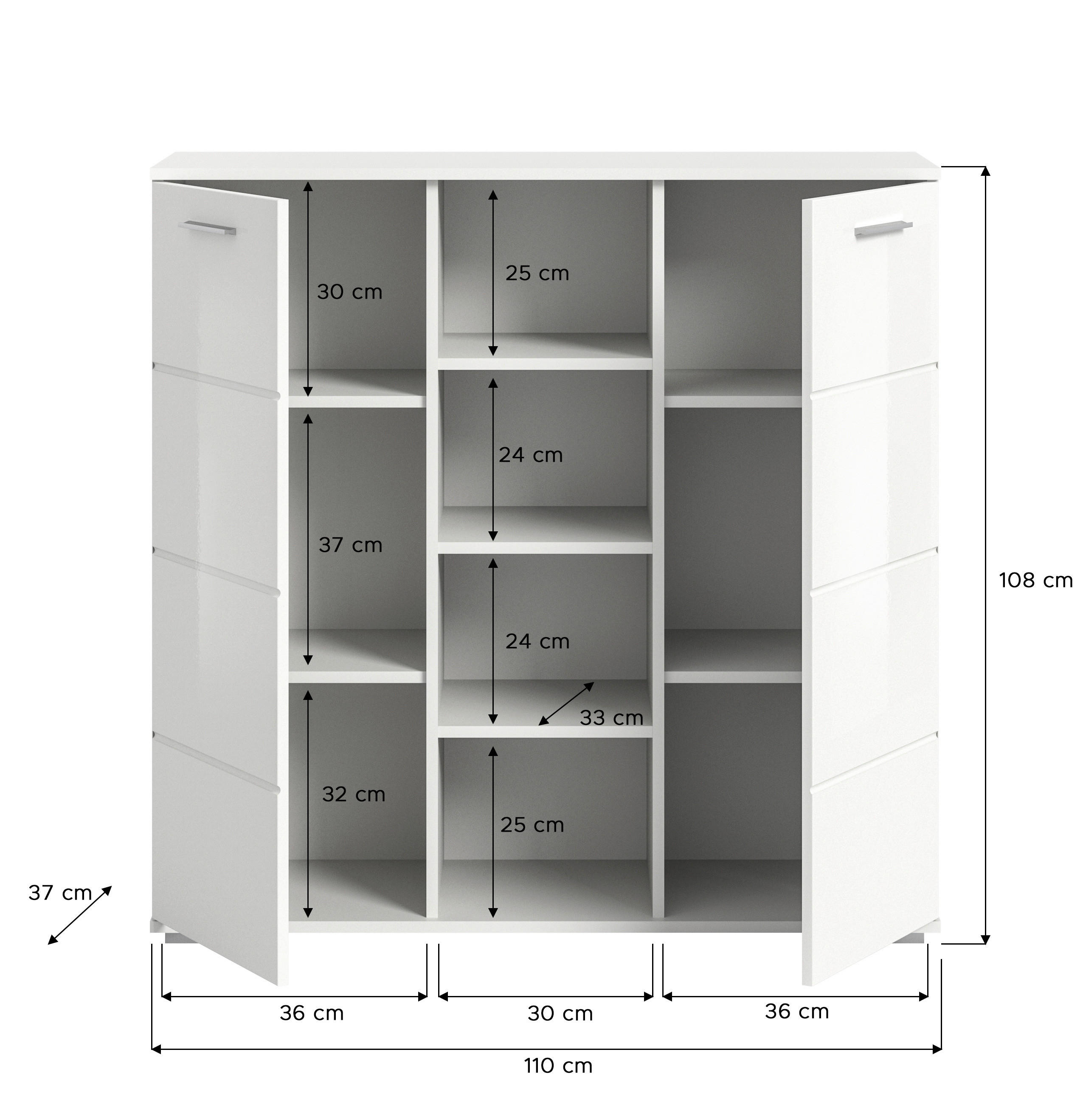 Garderobe PREGO B/H/T: ca. 110x191x37 cm PREGO - (110,00/191,00/37,00cm) - xonox.home