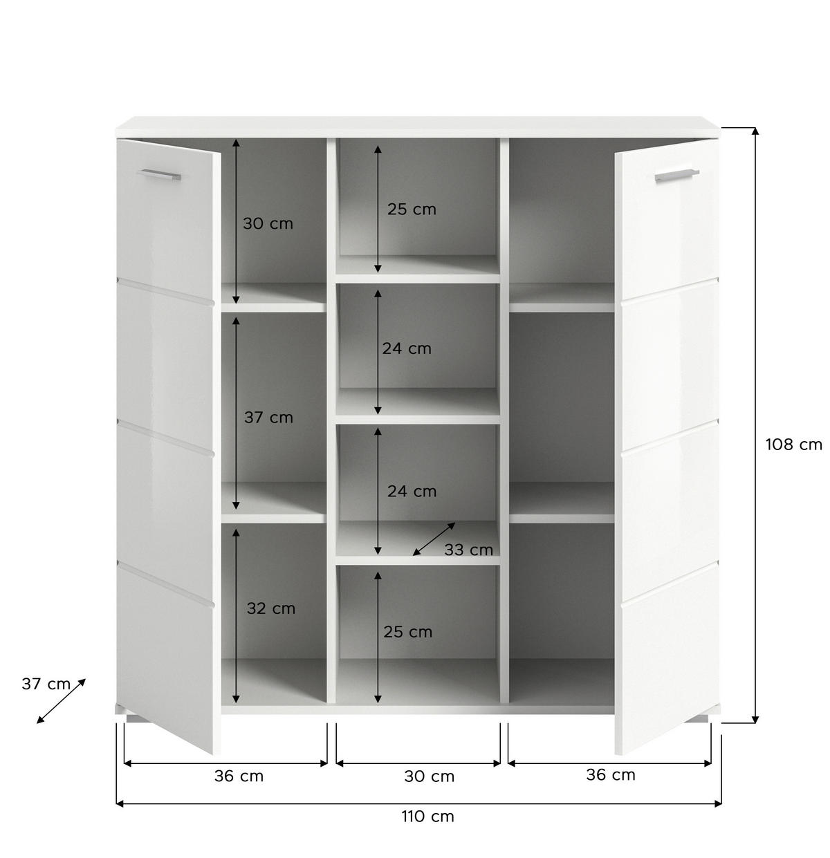 Garderobe PREGO B/H/T: ca. 110x191x37 cm PREGO - (110,00/191,00/37,00cm) - xonox.home