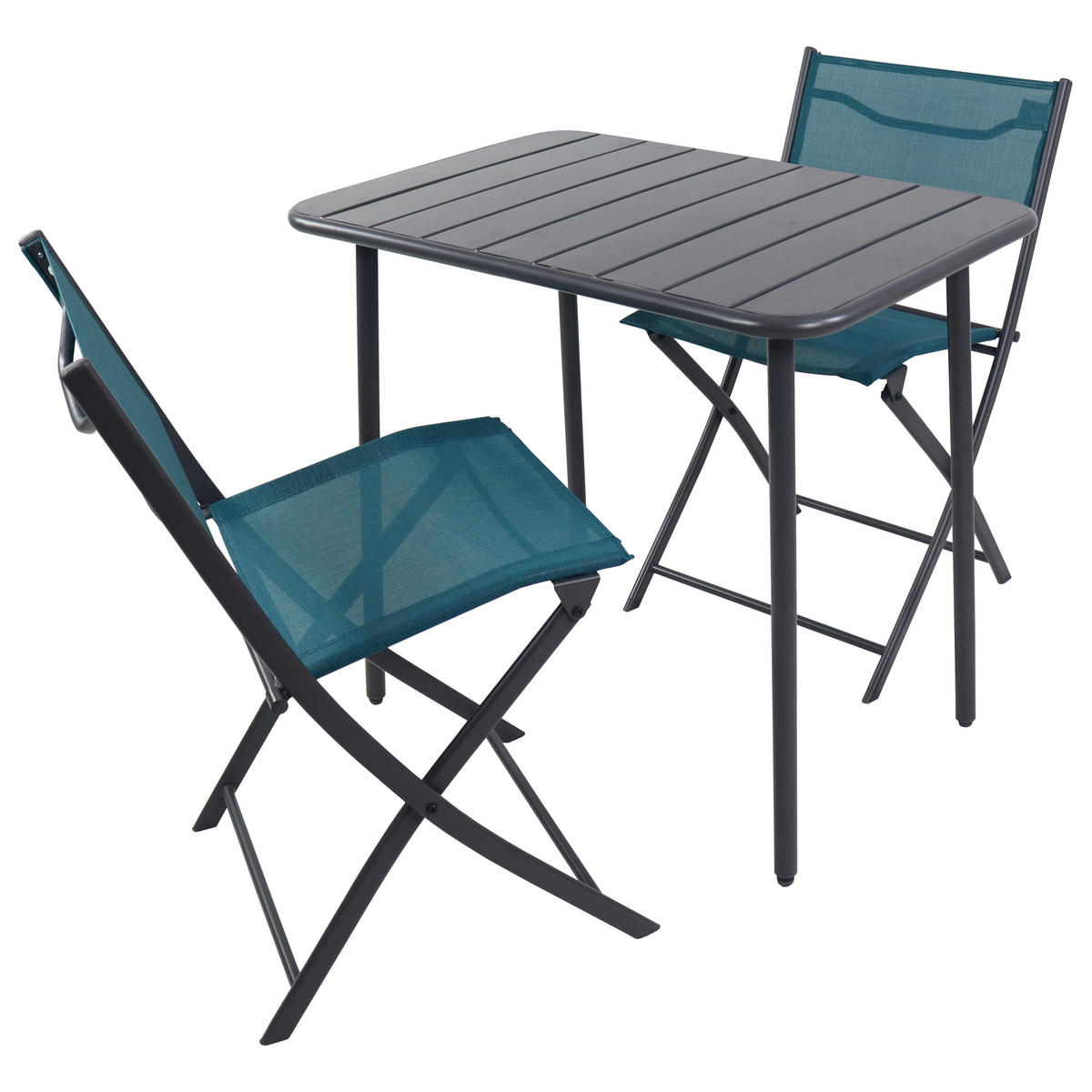 VCM Gartensitzgruppe Sumila türkis Stahl B/H/L: ca. 80x72x55 cm Sumila - türkis (55,00/80,00/72,00cm) - VCM