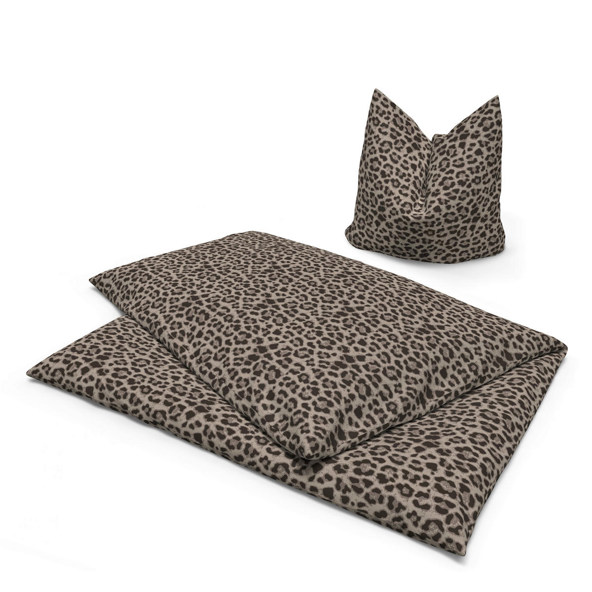 Baumwoll Bettwäsche Renforce Bettwäsche_Renforce_Leo - braun/beige (135,00/200,00cm)