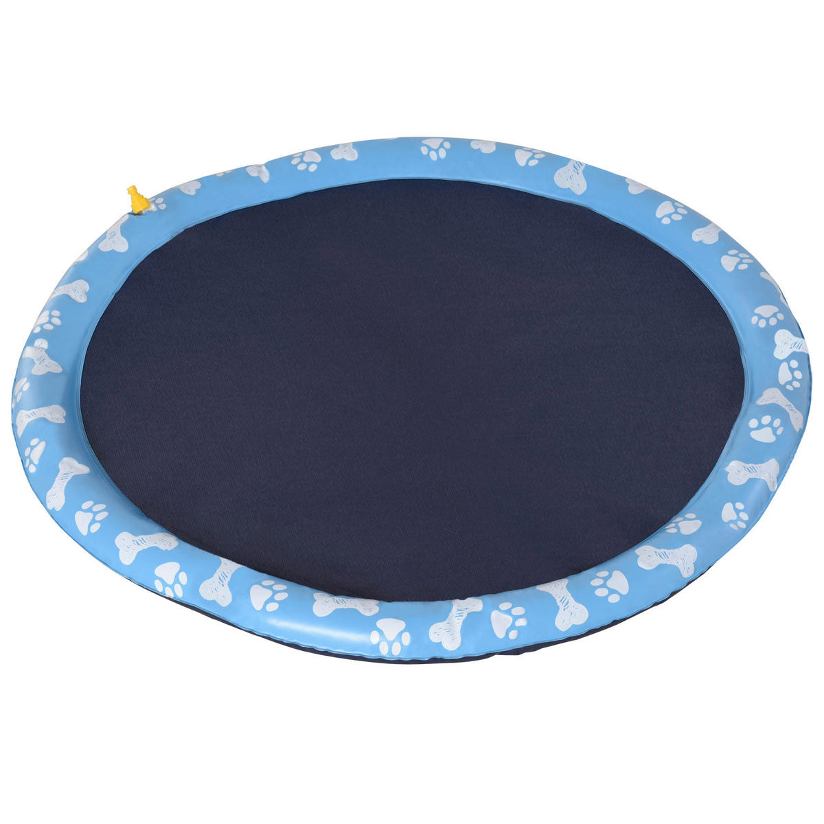PawHut Hunde-Planschbecken blau Kunststoff B/H/L: ca. 150x1x150 cm Hunde-Planschbecken - blau (150,00/150,00/1,00cm) - PawHut