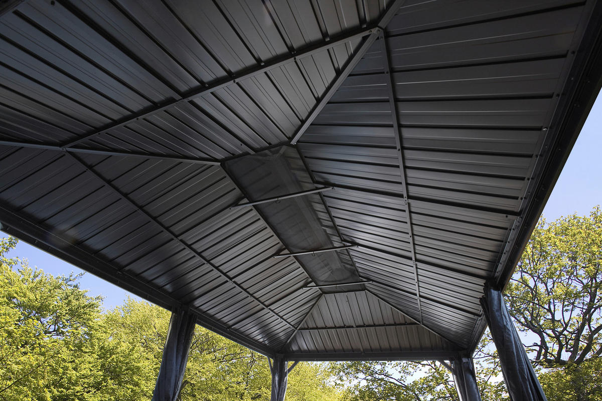 Sojag Pavillon Messina anthrazit Aluminium B/H/L: ca. 363x307x598 cm Messina - anthrazit (598,00/363,00/307,00cm) - Sojag