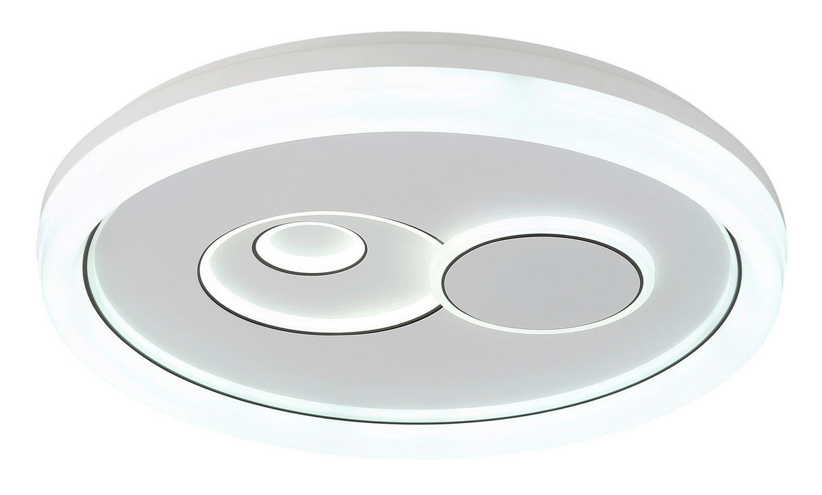 LED-Deckenleuchte Opal weiß Metall Kunststoff H/D: ca. 7x48 cm LED-Deckenleuchte_Ruiz-I - weiß/Opal (48,00/7,00cm)