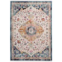 me gusta Kurzflorteppich Anouk 1025 blau B/H/L: ca. 80x0,35x150 cm Anouk 1025 - blau/weiß (150,00/80,00/0,35cm) - me gusta