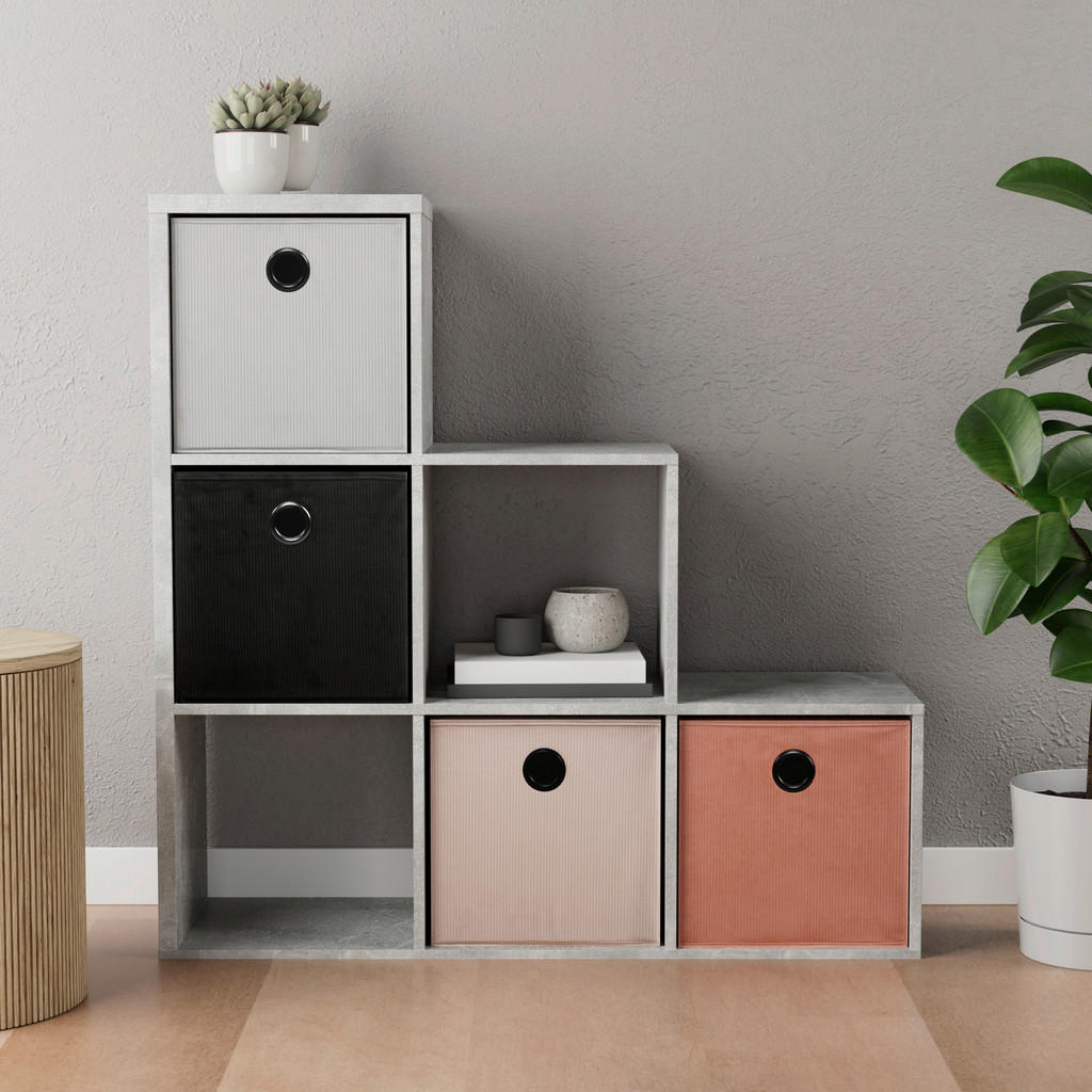 Thumbnail - Stufenregal Max Step Beton Optik B/H/T: ca. 106x107x33 cm