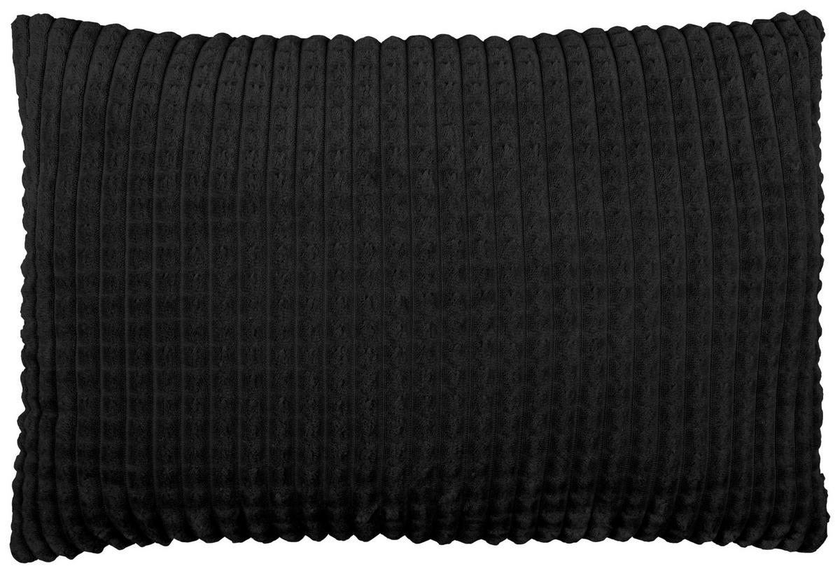 Dekokissen Dekokissen_Checks 40x60cm schwarz - schwarz (60,00/40,00cm)