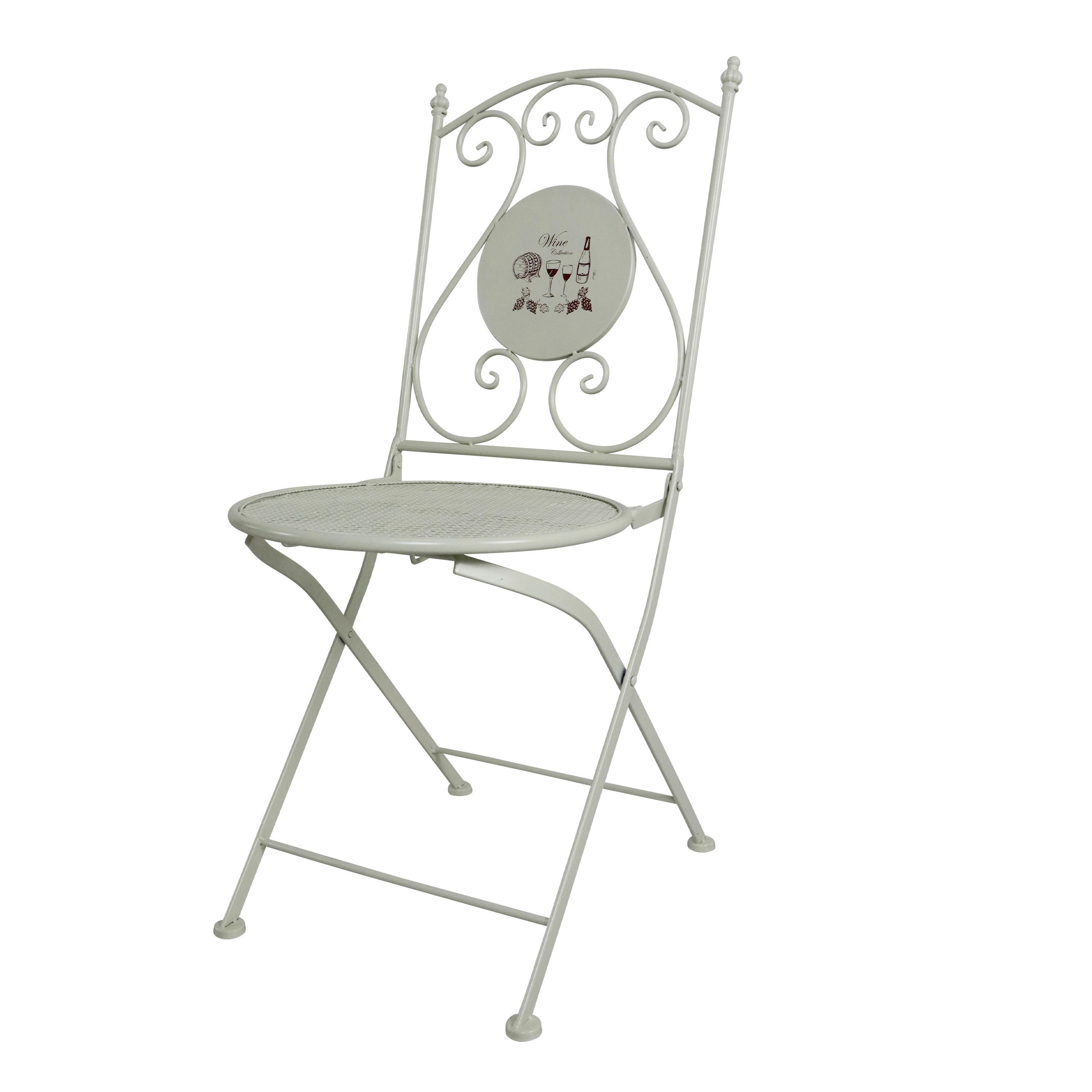 AXI Outdoor Living Bistroset Maxime rot Metall B/H/L: ca. 60x92x60 cm Maxime - rot/creme (60,00/60,00/92,00cm) - AXI Outdoor Living