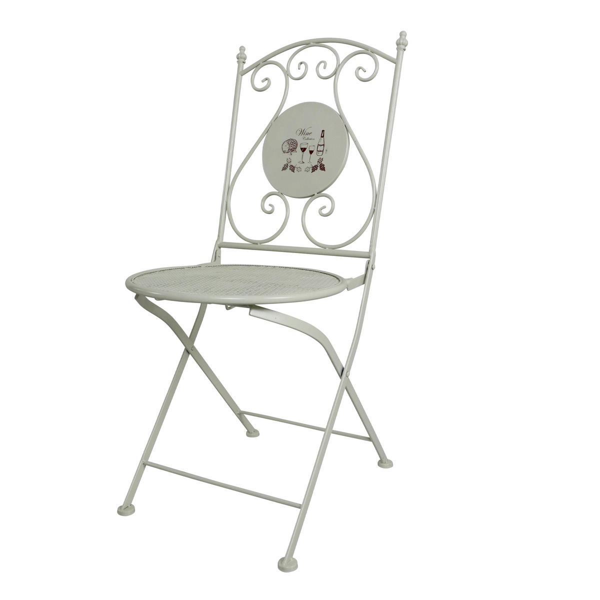 AXI Outdoor Living Bistroset Maxime rot Metall B/H/L: ca. 60x92x60 cm Maxime - rot/creme (60,00/60,00/92,00cm) - AXI Outdoor Living