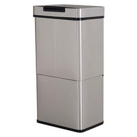 HOMCOM Abfalleimer silber B/H/L: ca. 30x81x42 cm Abfalleimer - silber (42,00/30,00/81,00cm) - HOMCOM
