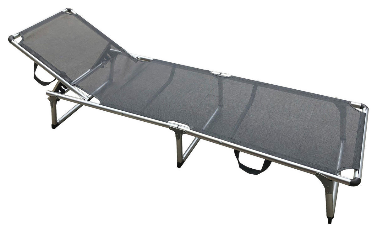 POCOline Sonnenliege silber Alu B/H/L: ca. 56x25x186 cm Sonnenliege - anthrazit/silber (186,00/56,00/25,00cm) - POCOline