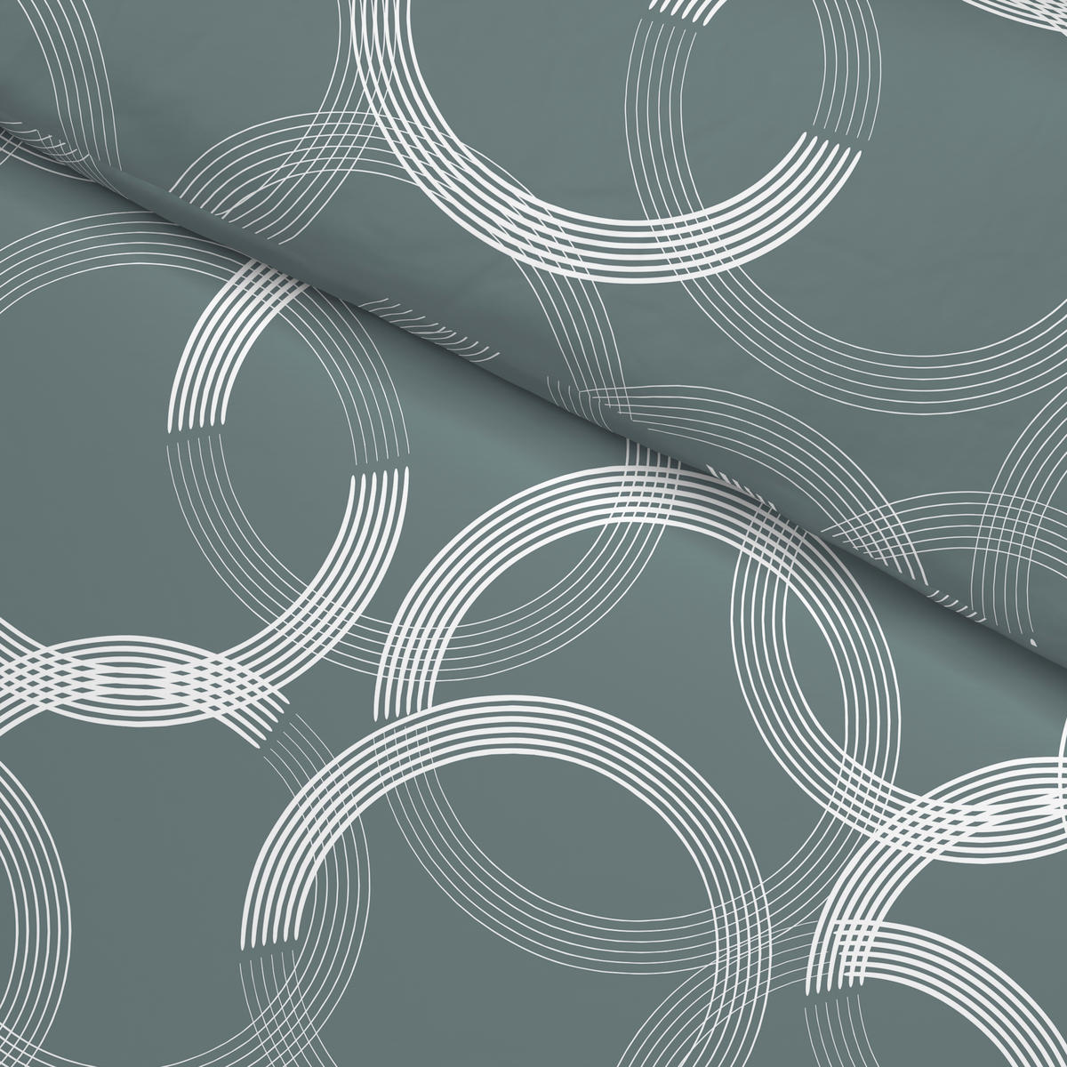 Microfaser Bettwäsche Bettwäsche_Microfaser Kreise - grau (135,00/200,00cm)