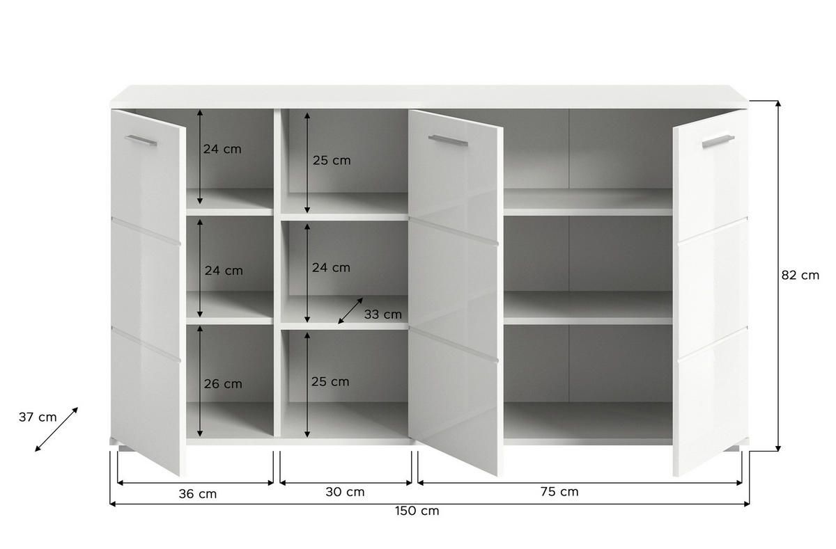 Kommode PREGO B/H/T: ca. 150x83x37 cm PREGO - (150,00/83,00/37,00cm) - xonox.home