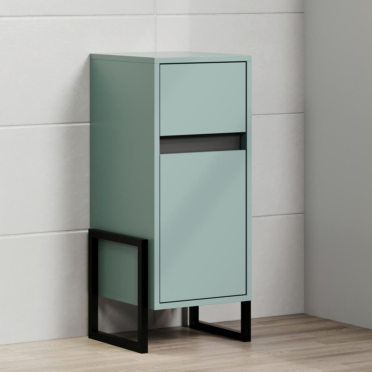 Stauraumelement Matix blau matt B/H/T: ca. 36x80x35 cm Matix - blau (36,00/80,00/35,00cm) - Trendteam