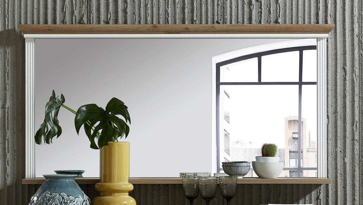 Wandspiegel Jasmin Eiche Artisan Nachbildung B/H/T: ca. 142x74x16 cm Jasmin - Eiche (142,00/74,00/16,00cm)