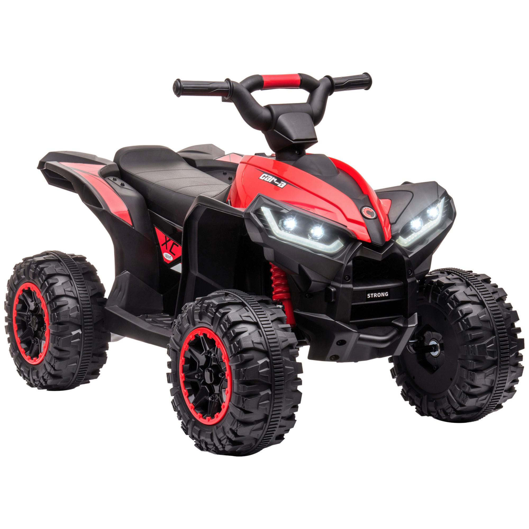 HOMCOM Elektro-Quad rot B/H/L: ca. 53x55,5x83 cm Elektro-Quad - rot/schwarz (83,00/53,00/55,50cm) - HOMCOM