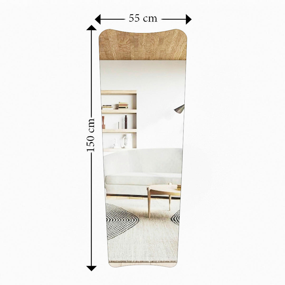 Standspiegel Vitris B/H/T: ca. 54x150x2,2 cm Vitris - (54,00/150,00/2,20cm) - moebel17