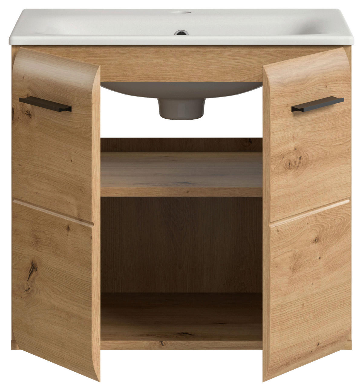 Waschplatz Ice Artisan Oak Nachbildung B/H/T: ca. 60x55x46 cm Ice - (60,00/55,00/46,00cm) - xonox.home