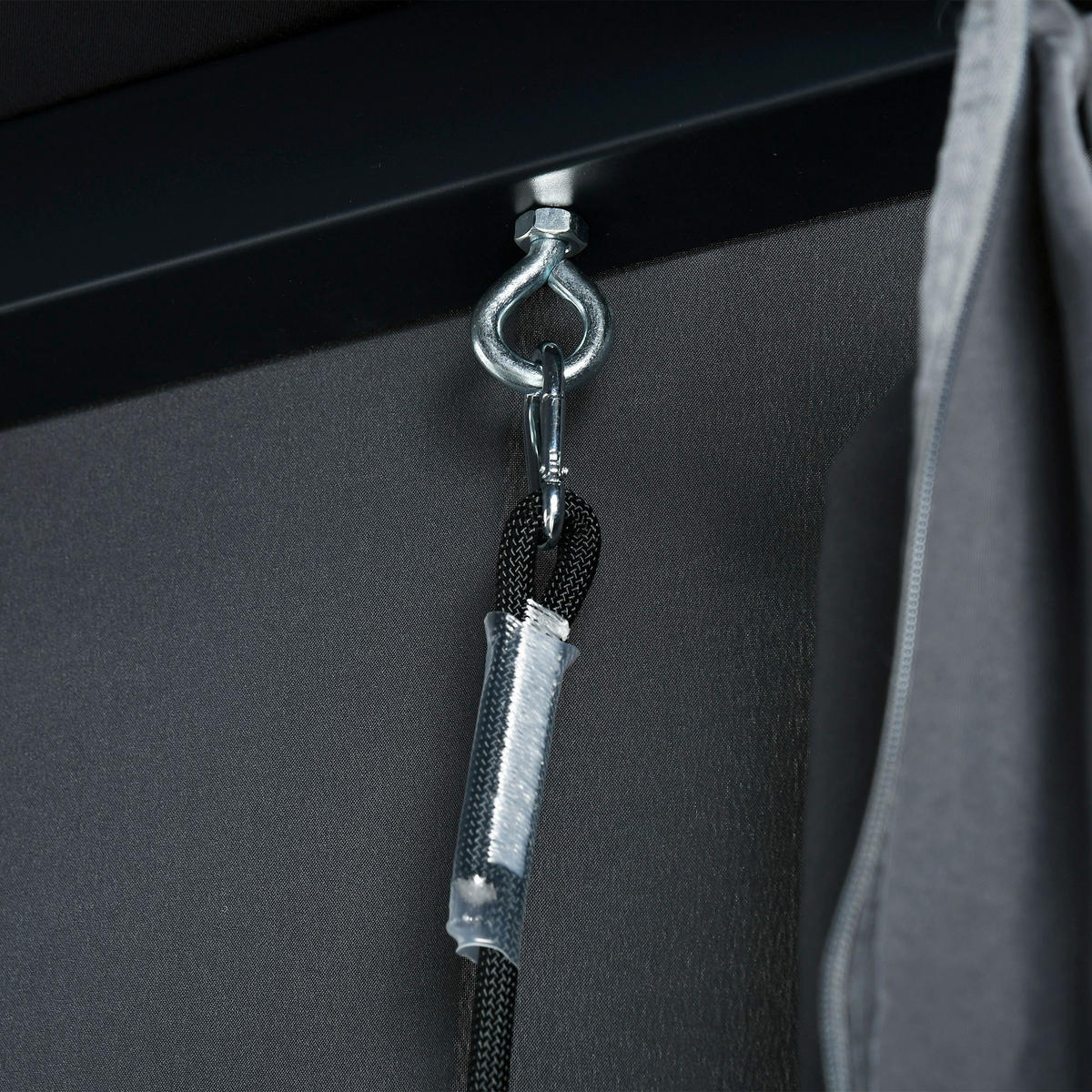 Outsunny Hollywoodschaukel mit Pergola dunkelgrau Polyethylen B/H/L: ca. 180x210x235 cm Hollywoodschaukel_mit_Pergola - dunkelgrau (235,00/180,00/210,00cm) - Outsunny