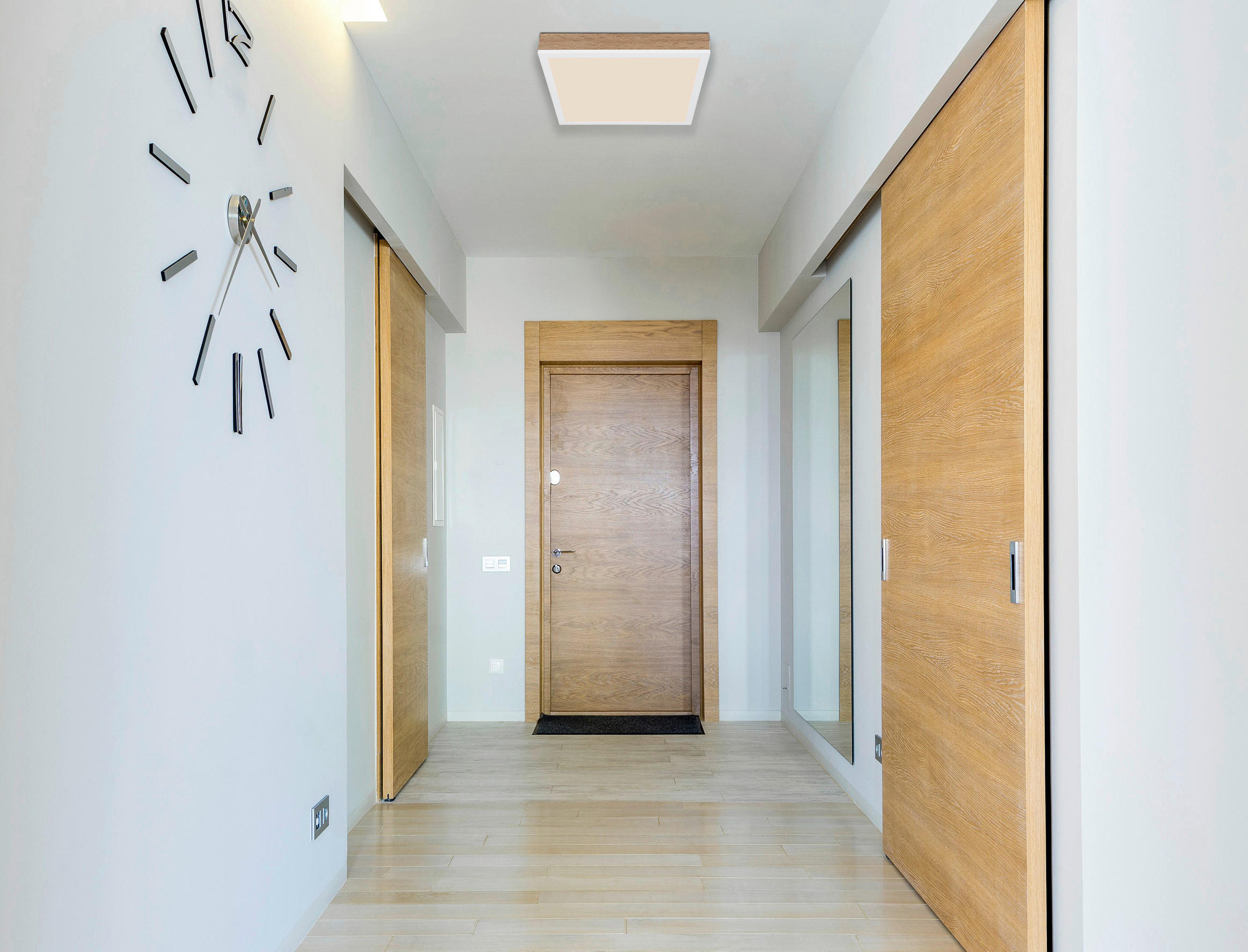 GLOBO LED-Deckenleuchte weiß Opal Kunststoff Aluminium B/H/T: ca. 30x6x30 cm DORO - weiß/Opal (30,00/6,00/30,00cm) - GLOBO