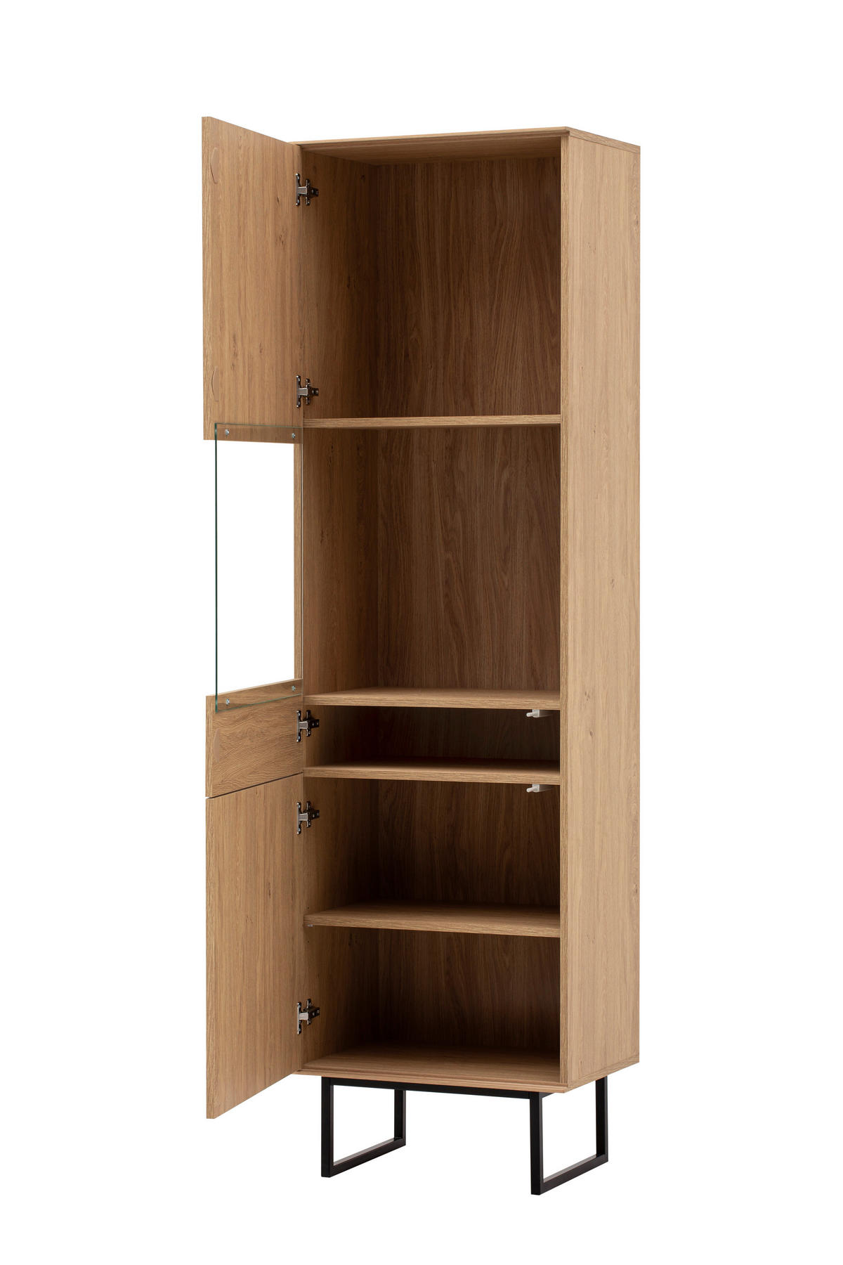 Vitrine Kalmar Oak Stone Nachbildung B/H/T: ca. 58x200x40 cm Kalmar - Oak (58,00/200,00/40,00cm)