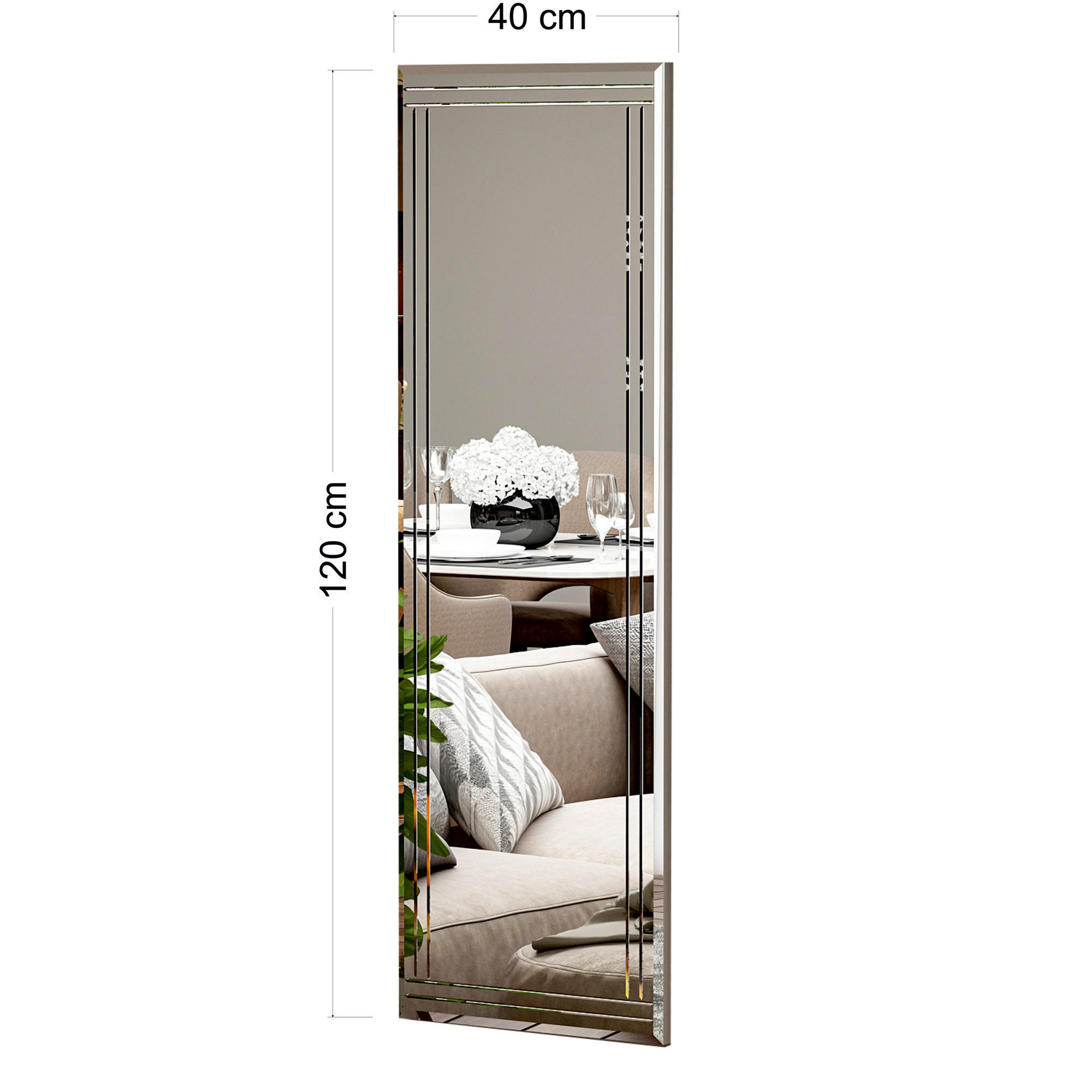 Wandspiegel Buhem transparent Glas B/H/T: ca. 120x40x3,5 cm Buhem - transparent (120,00/40,00/3,50cm) - moebel17