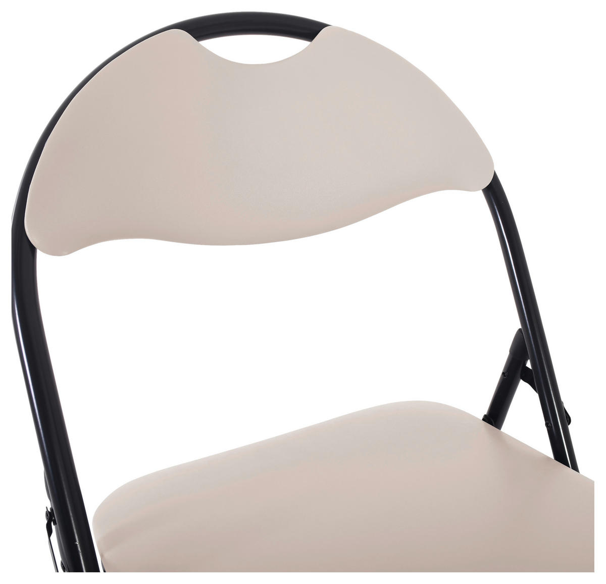 Klappstuhl Ben Cappuccino Kunstleder B/H/T: ca. 45x81x38 cm Ben - schwarz/Cappuccino (45,00/81,00/38,00cm)