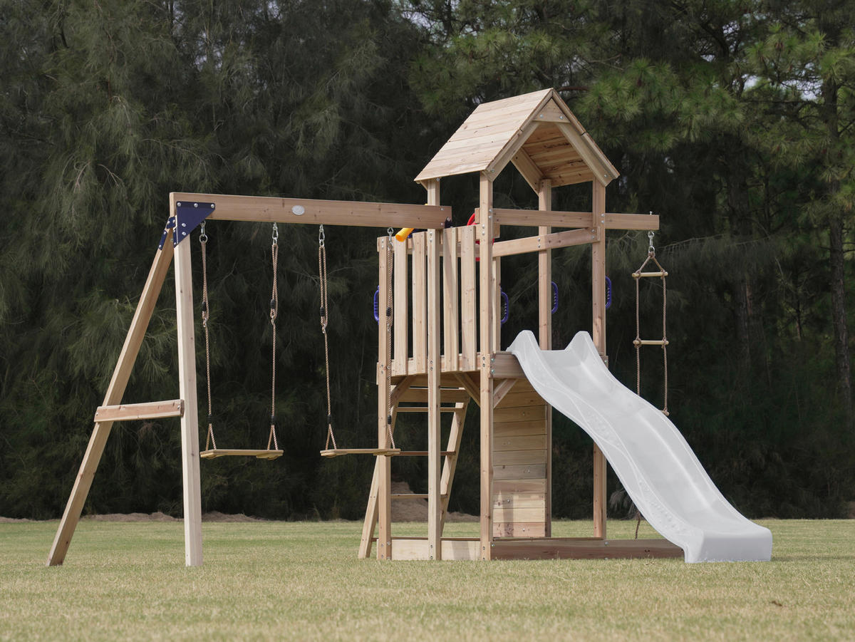 AXI Spielturm Moos braun B/H/L: ca. 342x267x375 cm Moos - braun/weiß (375,00/342,00/267,00cm) - AXI