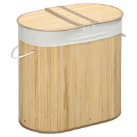 HOMCOM Wäschekorb natur Polypropylen B/H/L: ca. 37x62,5x60,5 cm Wäschekorb - natur (60,50/37,00/62,50cm) - HOMCOM