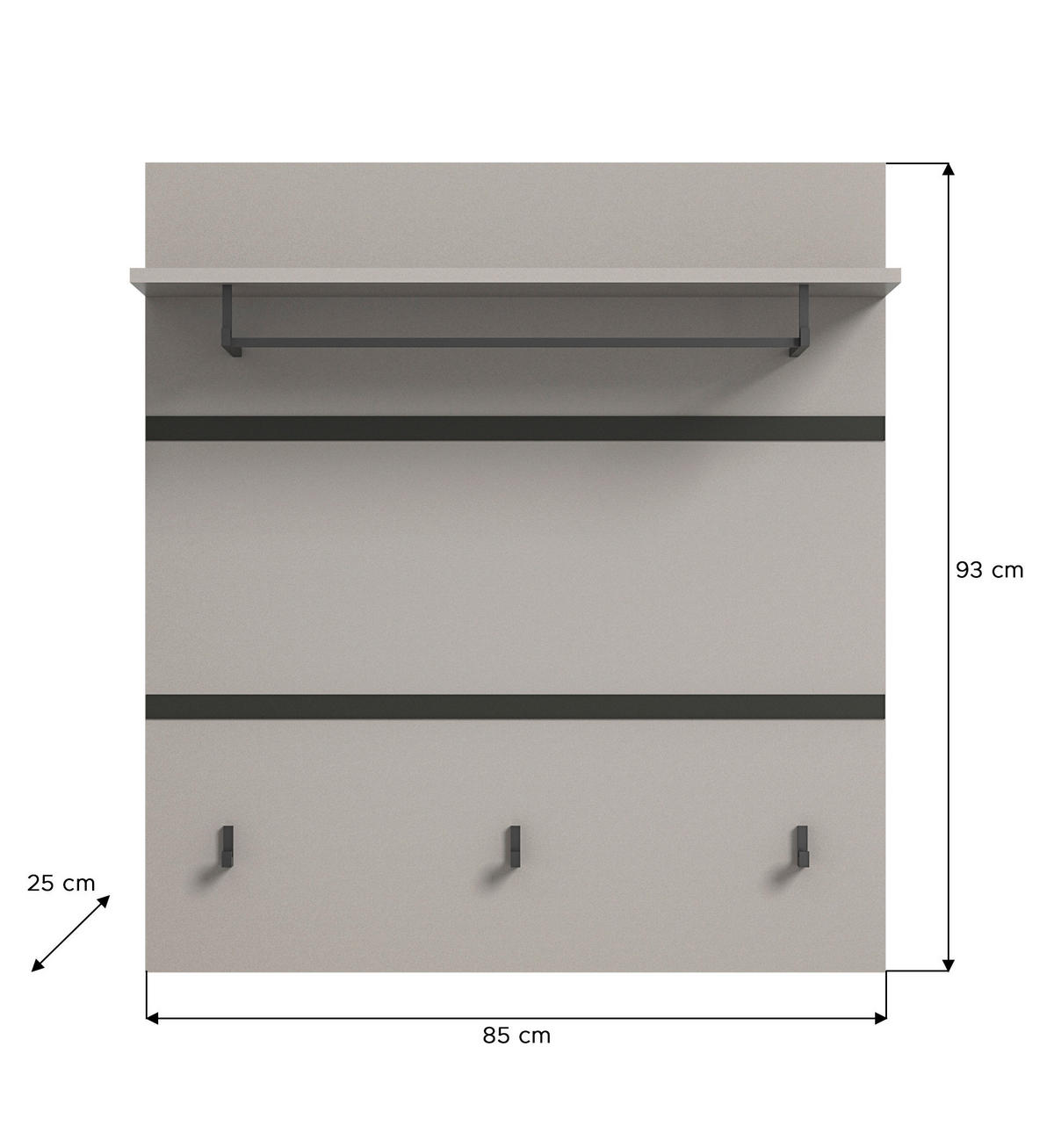 Paneel JARU B/H/T: ca. 85x25x93 cm JARU - (85,00/25,00/93,00cm) - xonox.home