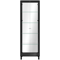 Vitrine Albi schwarz B/H/T: ca. 62x189x33 cm Albi - schwarz (62,00/189,00/33,00cm)