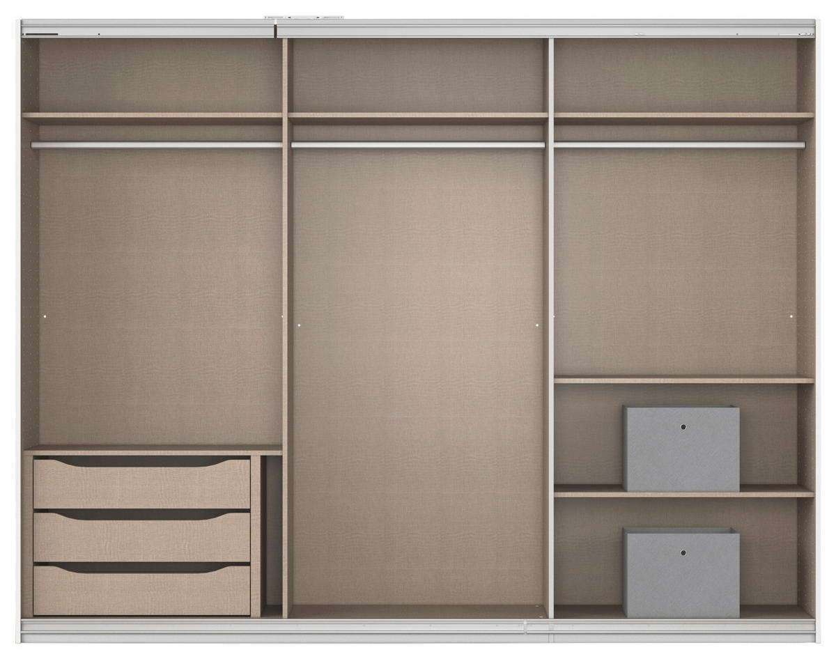 Kleiderschrank Kulmbach grau B/H/T: ca. 271x210x62 cm Kulmbach - Alu/grau (271,00/210,00/62,00cm)