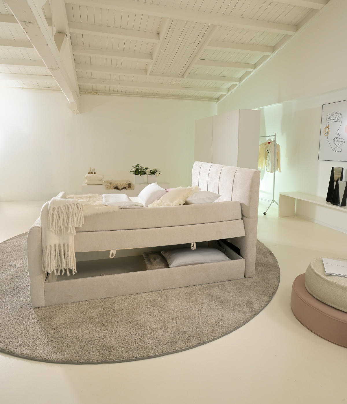 Boxspringbett Harmony creme Liegefläche B/L: ca. 180x200 cm Harmony - creme (184,00/120,00/224,00cm)