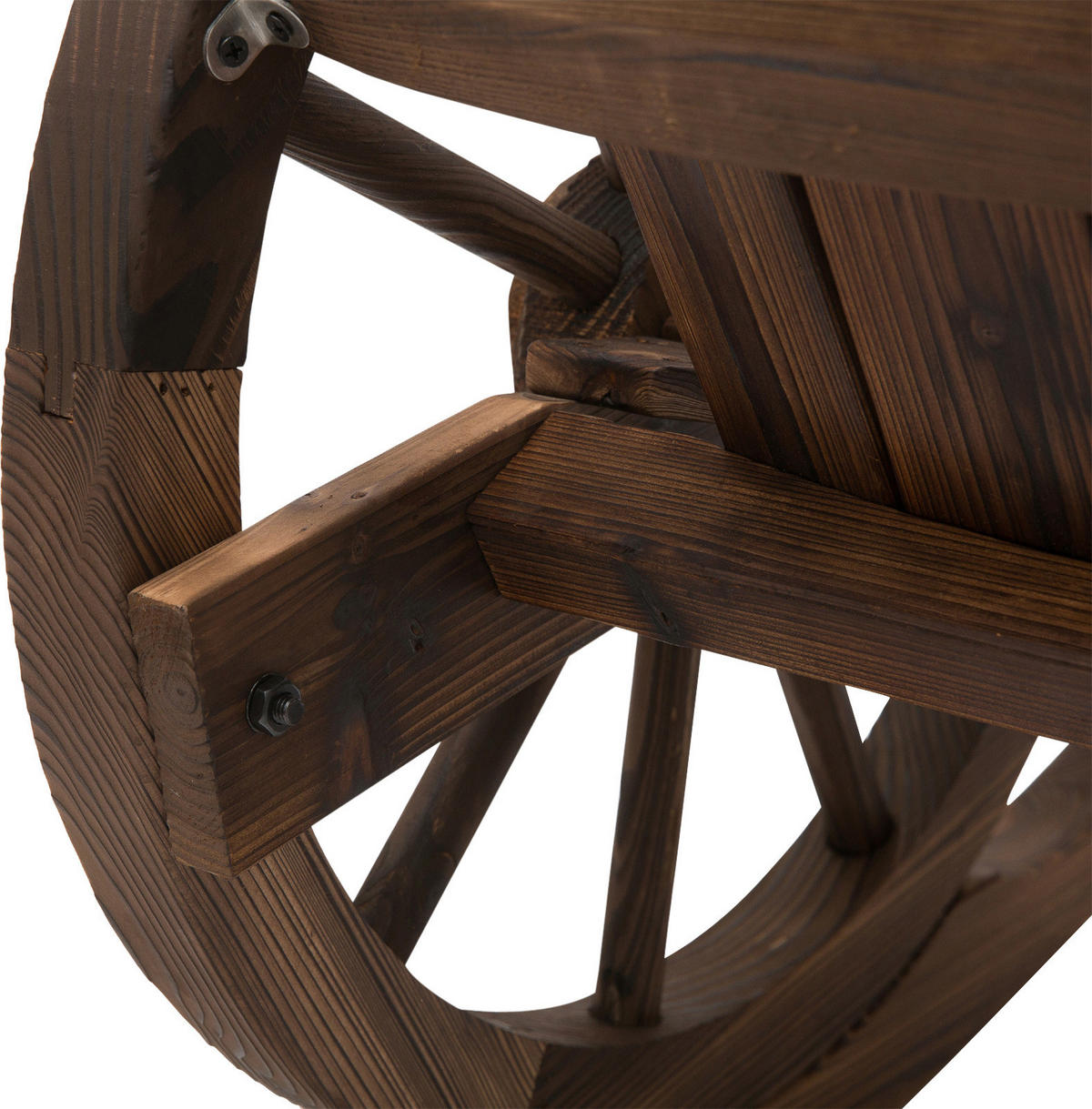 Outsunny Schaukelstuhl dunkelbraun Holz B/H/L: ca. 68x97x88 cm Schaukelstuhl - dunkelbraun (88,00/68,00/97,00cm) - Outsunny