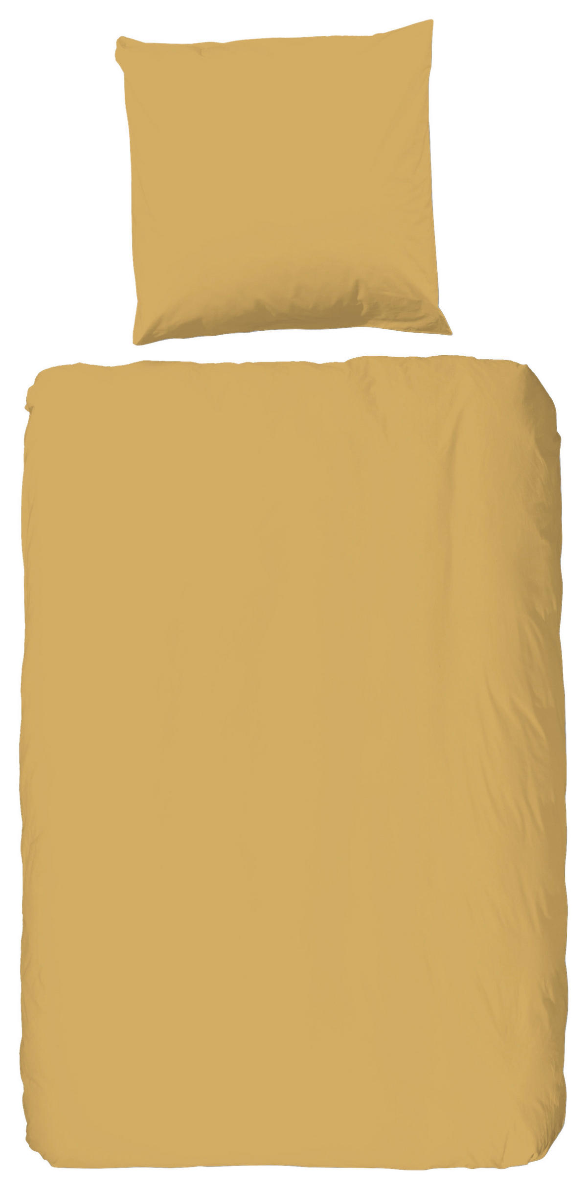Bettwäsche ocker Baumwolle B/L: ca. 135x200 cm Bettwäsche-Baumwolle-Satin - ocker (135,00/200,00cm) - HIP