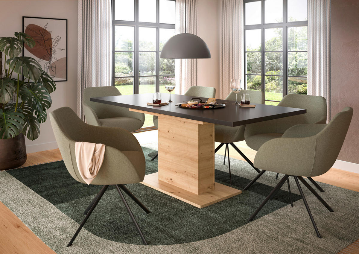 Esstisch MOTION grau Artisan Nachbildung B/H/T: ca. 150x76x90 cm MOTION - grau (150,00/76,00/90,00cm) - xonox.home