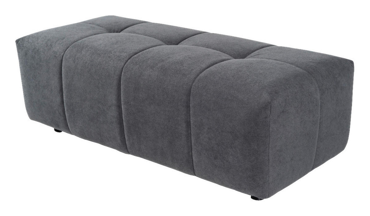 Hockerbank Asia grau Flachgewebe B/H/T: ca. 136x44x63 cm Asia - grau (136,00/44,00/63,00cm)
